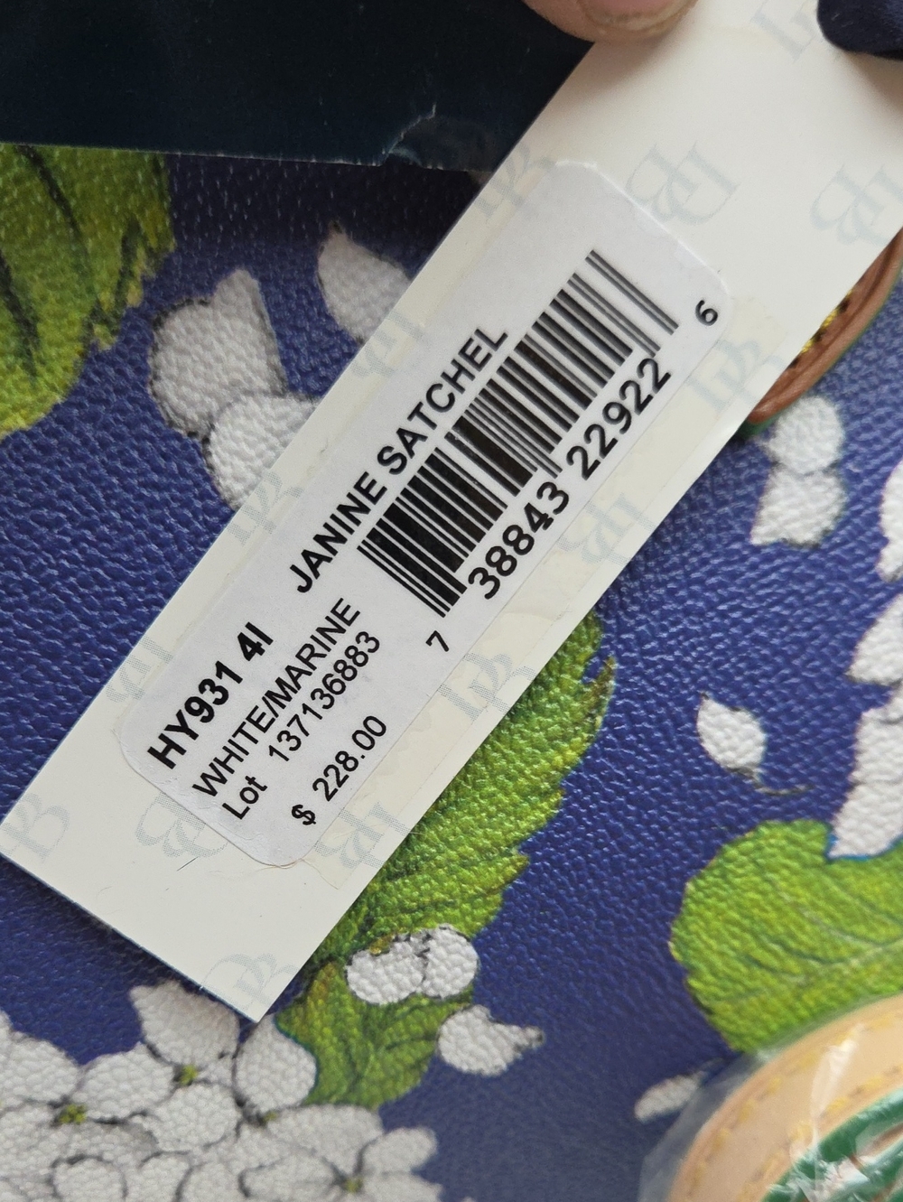 NWT Dooney and Bourke Hydrangea Janine Satchel Bag - Picture 14 of 16